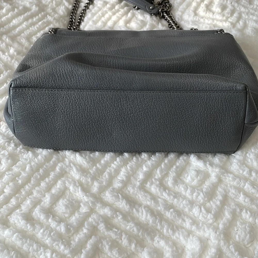 Edie flap shoulder bag with woven chain